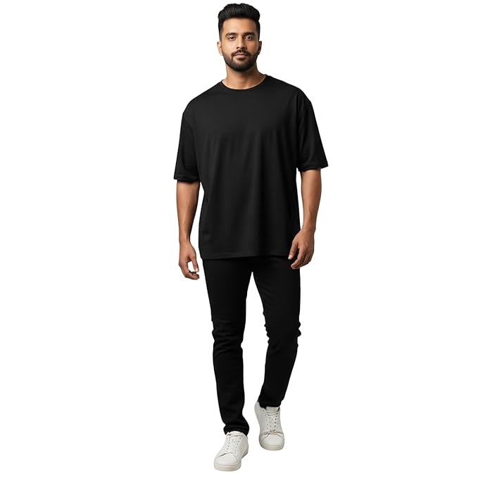 Unisex Premium PlainOversized T-Shirt |Bio-Washed French Terry Cotton |